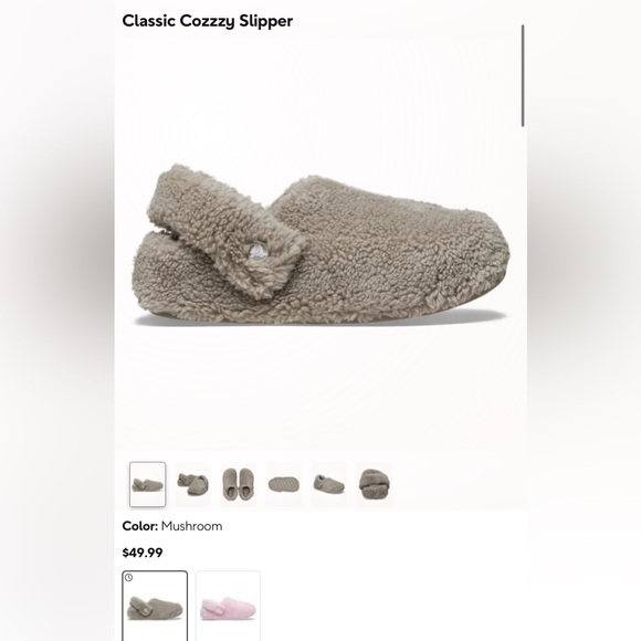 Crocs Classic Cozzzy Slipper ‘Mushroom‘ Size Women’s 10 / Men’s 8 Shoes Clogs - Picture 2 of 3